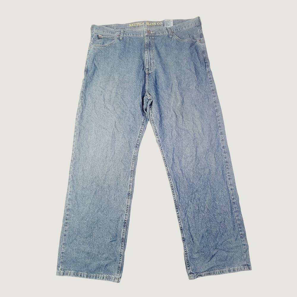 Nautica Men's Relaxed Straight Jeans 40x32 Blue Medium Wash Denim Z83